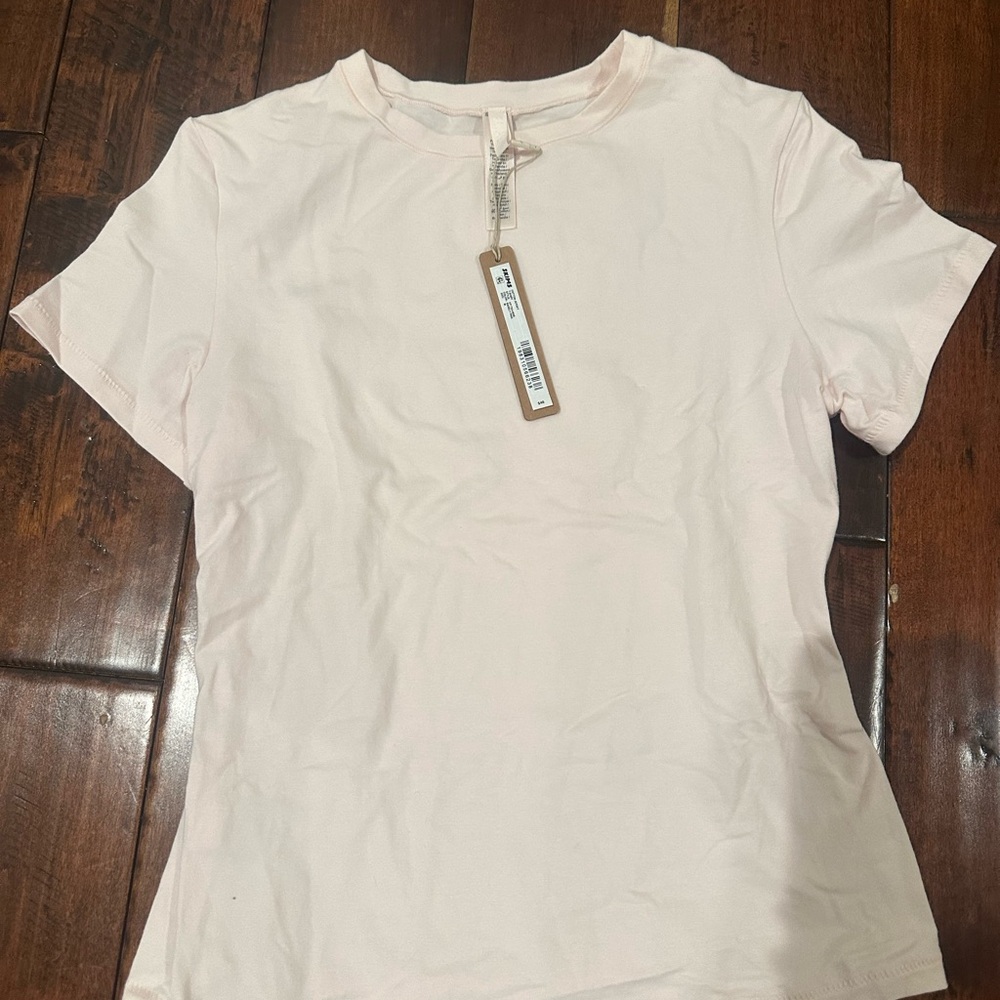 NEW SKIMS cotton jersey barely pink Tee